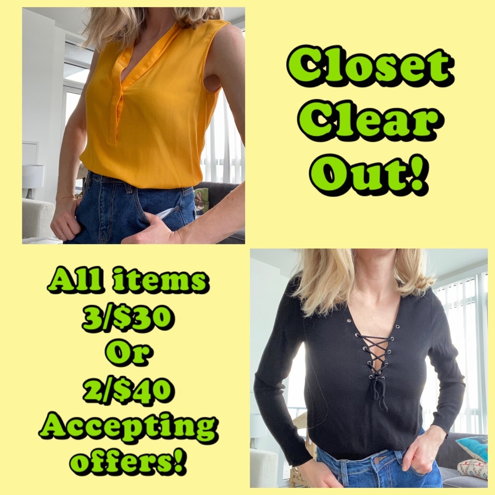 Closet clear out! Everything must go!
